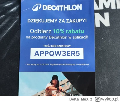 BeKa_MaX - #decathlon  daj plusa jak kod użyjesz