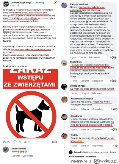 WielkiNos - Psiary się zesrały o w pełni uzasadniony, zrozumiały zakaz wchodzenia do ...