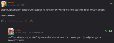 affairz - gówno ożyło

i kto miał (znowu, niestety) rację? ( ͡° ͜ʖ ͡°)

#nieruchomosc...