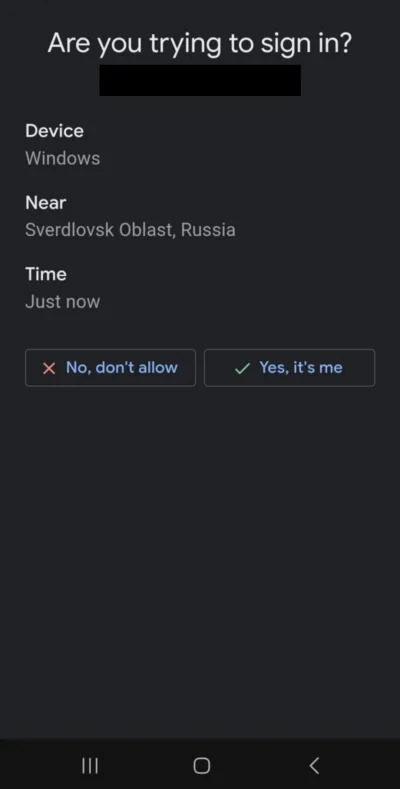 Folmi - Powiadomienie z gmaila kiedy chciałem się zalogować na kompie. Wszystko spoko...