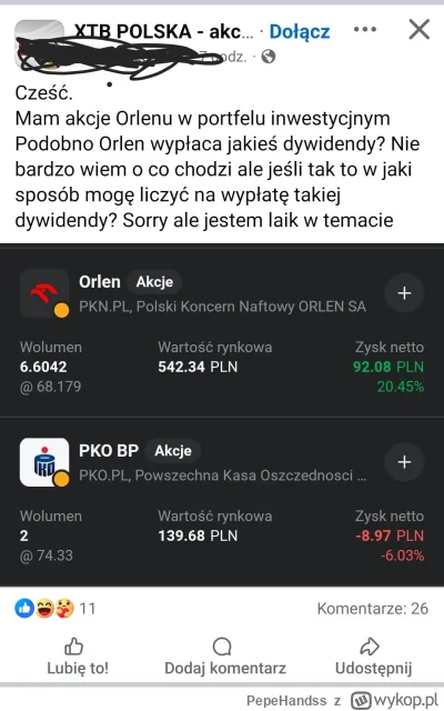 PepeHandss - #gielda nie wiem dlaczego mi się wyświetliło, ale jak czytam posty na gr...