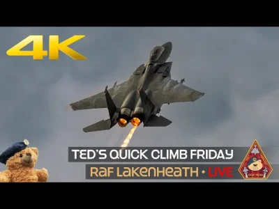 G00LA5H - LIVE US AIR FORCE F-15 & F-35 ACTION TED'S QUICK CLIMB FRIDAY RAF LAKENHEAT...
