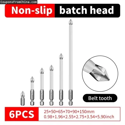 n____S - ❗ 6pcs Cross Screwdriver Head Strong Magnetic Anti Slip Bits PH2
〽️ Cena: 2....