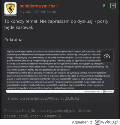 A.....n - 26.05.2023r

Najgłupszy,najbardziej propagandowy wpis na dzisiaj mimo, że d...