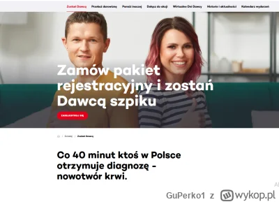 GuPerko1 - Czuję sie bardzo dobrze, właśnie zapisałem się jako potencjalny dawca szpi...