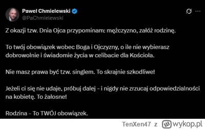 TenXen47 - A męskie konserwy sobie uroiły że religijne oszołomstwo będzie po ich stro...