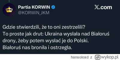 hansoloxd - Ukraina wysłała nad Białoruś drony, żeby je potem wysłać do Polski. Prost...