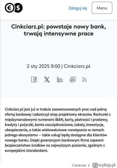 Caracas - Teraz to już totalnie odlecieli ( ͡º ͜ʖ͡º)

https://cinkciarz.pl/nowosci/ak...