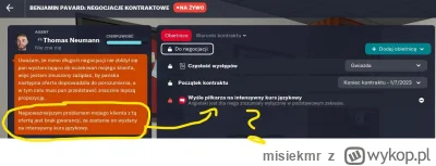 misiekmr - czesc
chce zaproponowac kontrakt pilkarzowi, ktoremu on wygasa. jest sredn...