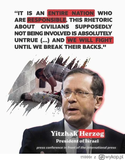 t1000r - Wypowiedź prezydenta Izraela Jicchak Herzog o Palestynie i jej mieszkańcach:...