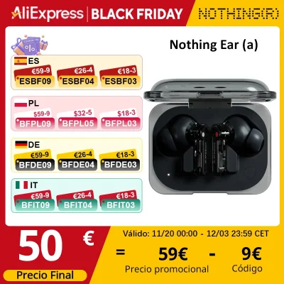 n____S - ❗ Nothing Ear (a) 45dB Active Noise Cancellation Earphones [EU]
〽️ Cena: 66....