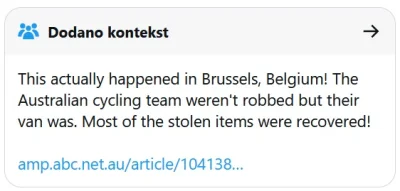 Hodofca - >Zgadza się, działo się w Brukseli, ale nie czaję tej logiki z kradzieżą, ż...