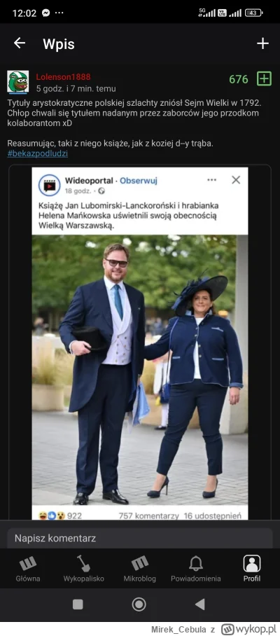 Mirek_Cebula - I taki wpis, w ogóle niezweryfikowany dostaje plusy.

Super poziom int...