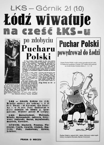 kamiyama89 - Tego dnia 1957 roku Łódzki Klub Sportowy zdobywa (pierwszy dla Łodzi) Pu...