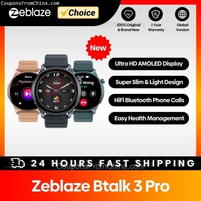 n____S - ❗ Zeblaze Btalk 3 Pro AMOLED Smart Watch
〽️ Cena: 15.49 USD (dotąd najniższa...