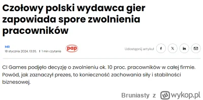 Bruniasty - Kolejne zwolnienia w IT, tym razem na polskim poletku: link

#pracait #pr...