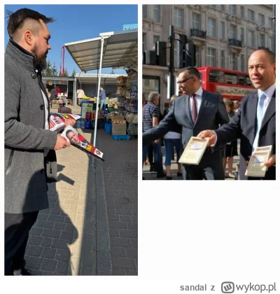 sandal - #konfederacja z gazetkami #mentzen wyglądają jak świadkowie Jehowy, ciekawe ...