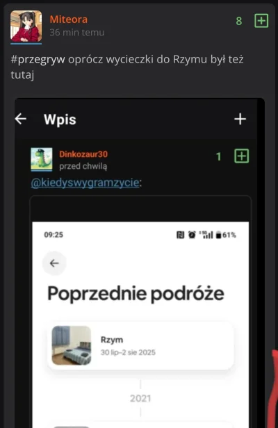 Dinkozaur30 - Jakbym zescrollował dalej to tam jeszcze z 20 podróży jest. Tak to jest...
