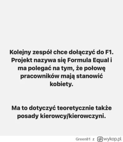 Green81 - Jestem kobietą, więc nikt mnie nie oskarży o seksizm, ale życzę im powodzen...