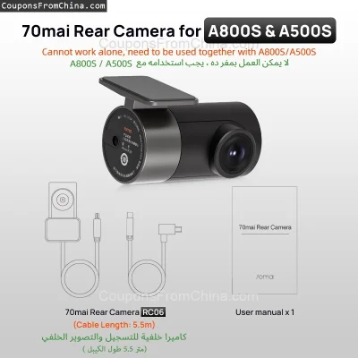 n____S - ❗ 70mai Rear Cam RC06 for 70mai 4K Dash Cam [EU]
〽️ Cena: 20.56 USD
➡️ Sklep...