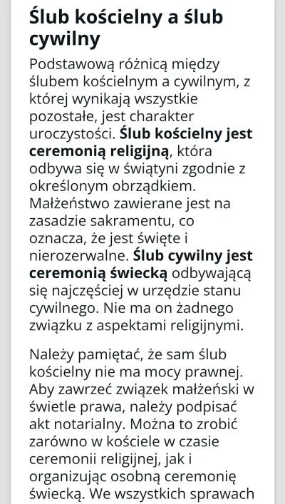 MajorGross - @Samara_Morgan: a co za różnica, przecież ślub kościelny nie ma żadnej m...