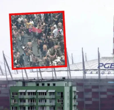 okej27 - Ukraińska hołota na Stadionie Narodowym pokazała swoją prawdziwą twarz. Ukro...