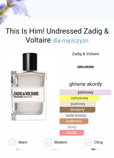 ndmmae - Witam, czy ktoś odlewa może Zadig & Voltaire THIS IS HIM! Undressed?

#perfu...