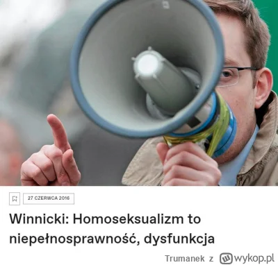 Trumanek - Nie, śmieją się z jego "niepełnosprawności i dysfunkcji", nie z tego, że l...