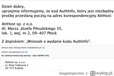 megaimperator - Czy @AttHostpl i @nazwa_pl zdecydują się komu wysłać wniosek do kody?