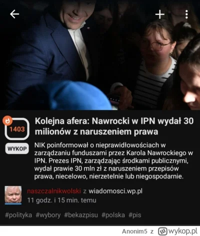 Anonim5 - W tym kraju ciekawe jest to, że nie ważne co odwali kandydat na prezydenta,...