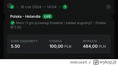 midcoastt - Jest dobrze( ͡° ͜ʖ ͡°)

#mecz #bukmacherka