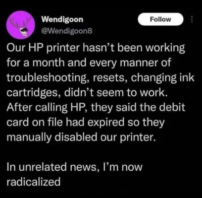 Eliade - subscription economy

#komputery #reset #drukarki #hp