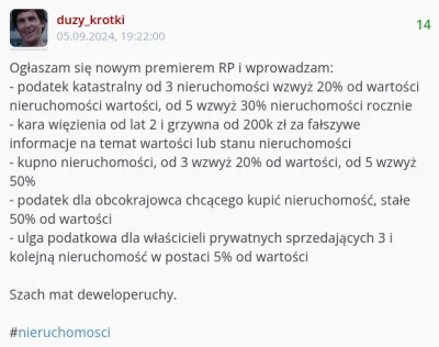 duzy_krotki - @del855

Pisałem ostatnio, szybko byłby odwrót, tylko ustawa musi być d...