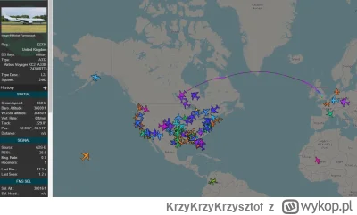 KrzyKrzyKrzysztof - Kolejny ciekawy lot, dosłownie przed chwilą się pokazał na radarz...