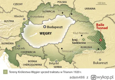 adam486 - @JPRW: tak wyglądały Wielkie Węgry w 1914 na tle dzisiejszych granic ( ͡° ͜...