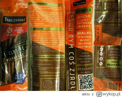 wkto - #listaproduktow
#kabanosymale wieprzowe 100g ze 185g Przekąska Exclusive Tarcz...