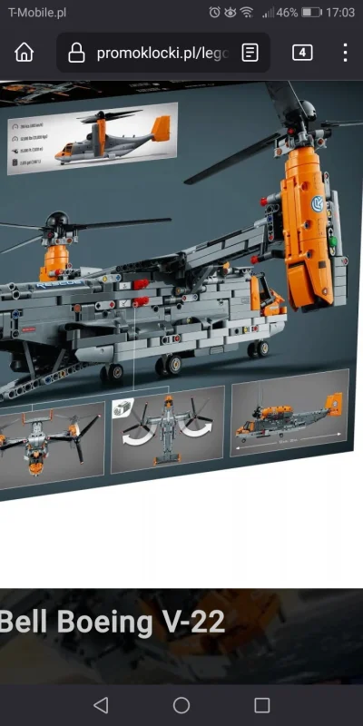 ExtraPensja - Co o tym sadzicie?
Wycofany set Lego V-22 Osprey 42113 nie jest wykrywa...