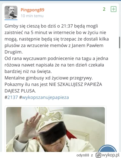 odyn88 - Chłop tak się zesrał, że usuwa nieprzychylne mu komentarze XD mentalnie gimb...