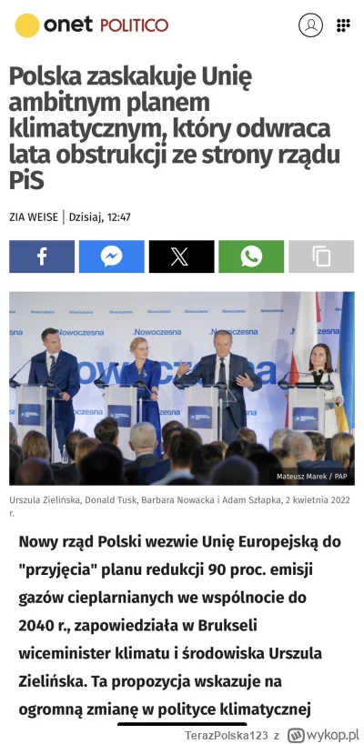 TerazPolska123 - Właśnie pani ULA ZIELIŃSKA (PO) wiceminister klimatu ogłasza dorżnię...