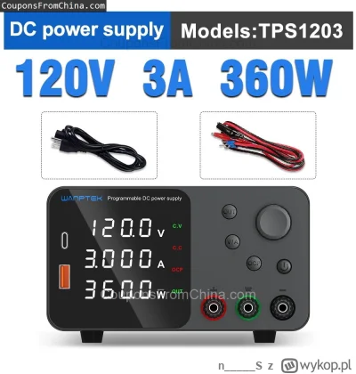 n____S - ❗ WANPTEK TPS1203 360W Lab Bench Power Supply
〽️ Cena: 78.01 USD (dotąd najn...