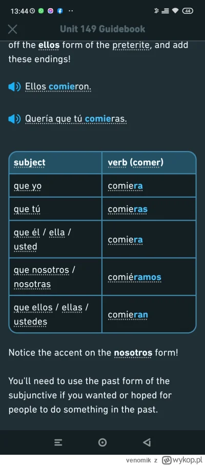 venomik - Ktoś wie dlaczego w kursie hiszpańskiego na duolingo w gramatyce jest ignor...
