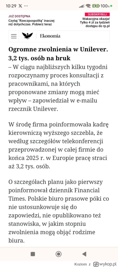 Koziom - Właśnie to jest to o czym nieraz tu piszę. Z każdym kolejnym miesiącem takic...