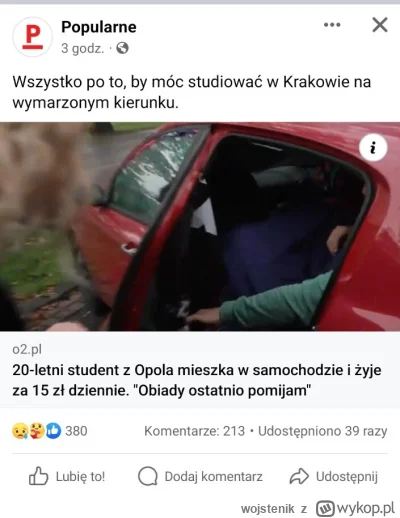 wojstenik - Nie wiem co sie ludzie tak nad nim spuszczają, jak go nie stać na studia ...