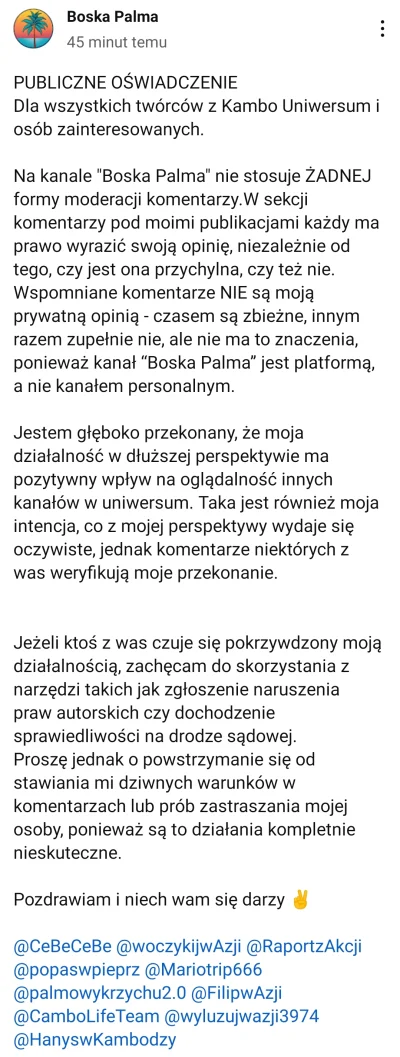 pelt - @dizel81: widziałem te komentarze CeBe CeBe na Boskiej Palmie, ale większość j...