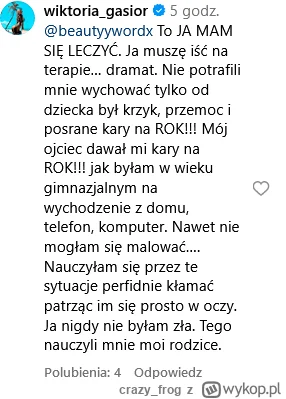 crazy_frog - @Hogataa26: Nie znam się na tych zaburzeniach psyche, ale ona od dziecka...
