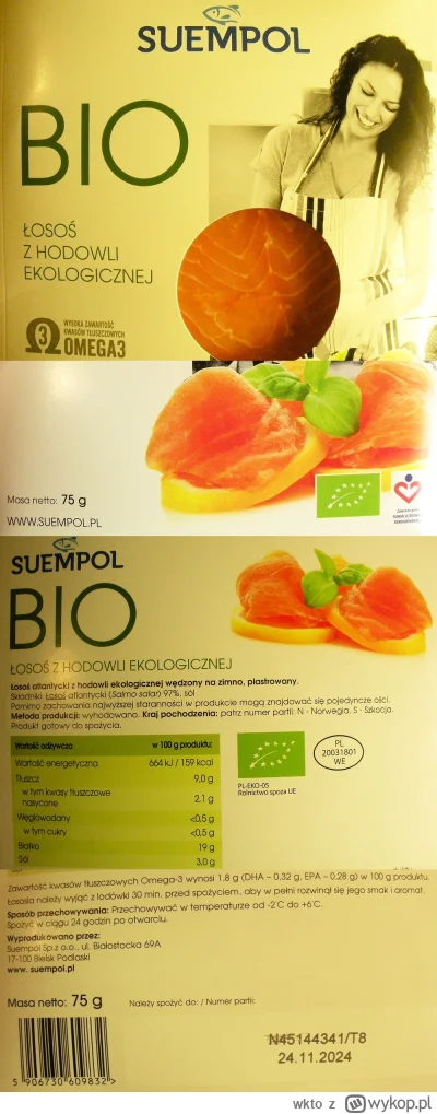 wkto - #listaproduktow
#lososwedzony bio plastry Suempol #suempol
aktualny skład oraz...