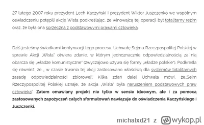 michalxd21 - Z tym że Akcja Wisła została potępiona i była nawet ustawa, a w sprawie ...