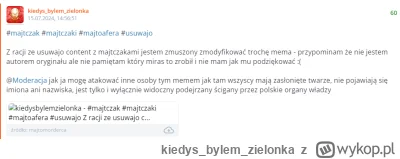 kiedysbylemzielonka - #majtczak #majtczaki #majtoafera #usuwajo

Nie wierze - moderda...