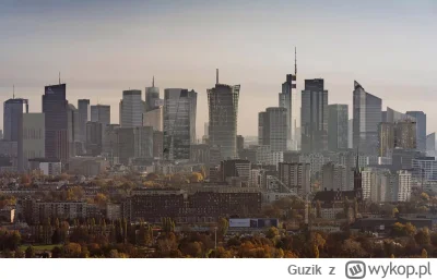 Guzik - Skyline Warszawy wraz z planowanymi wieżowcami o wysokim prawdopodobieństwie ...