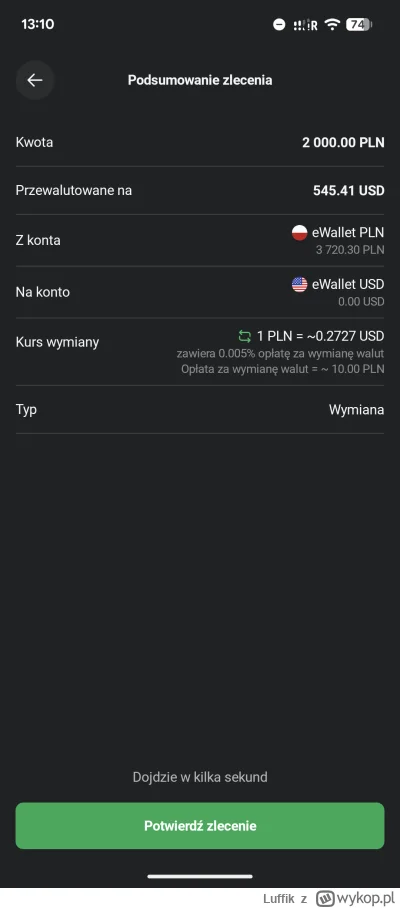 Luffik - To 0.5% czy 0.005% ? 10zl z 2000zl to 0.5% właśnie. Nawet prostej informacji...